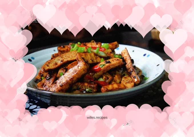 Dried Tofu with Black Bean Sauce