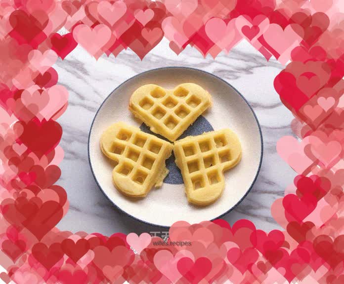 Glutinous rice yogurt waffles