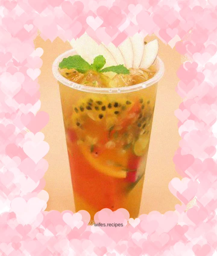 Fruit tea series | A cup of jasmine fruit tea