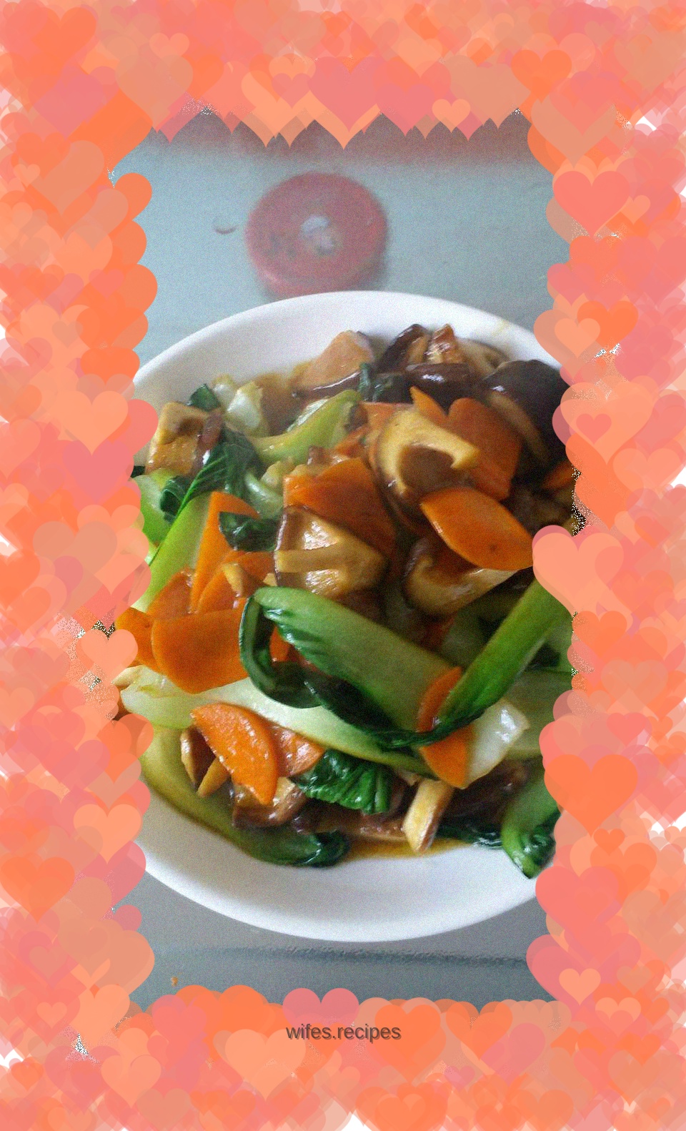 Stir-fried mushrooms with rapeseed