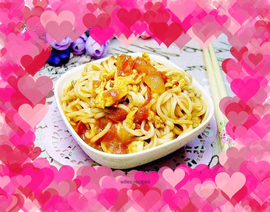 Rich and fragrant - egg noodles with dried tomatoes