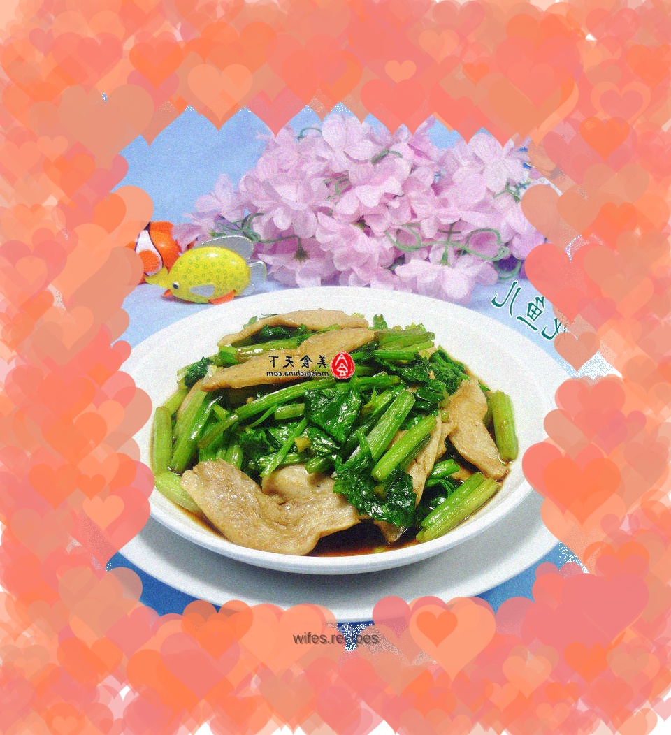 Stir-fried celery with soy protein