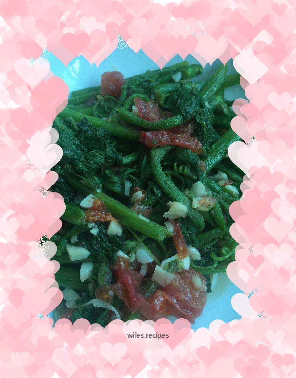 Fried pumpkin leaves