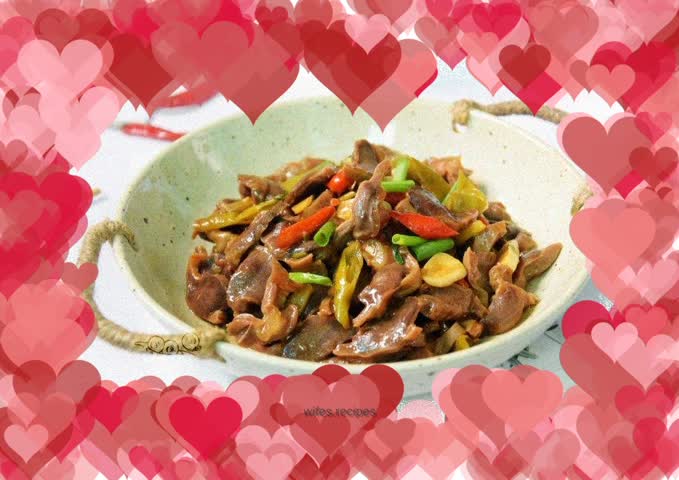 Duck gizzards with pickled pepper