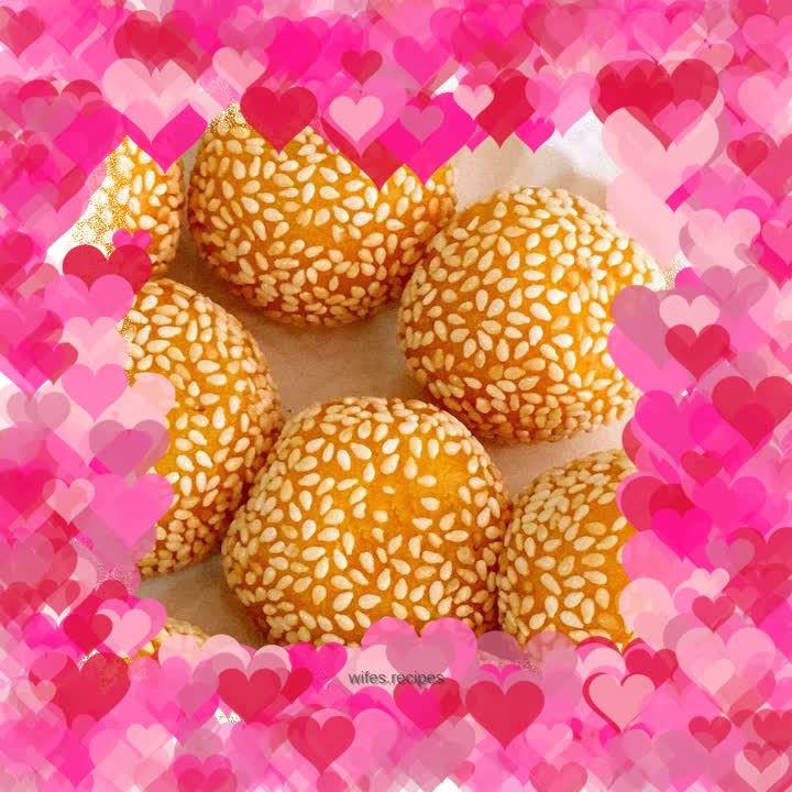 Pumpkin sesame balls