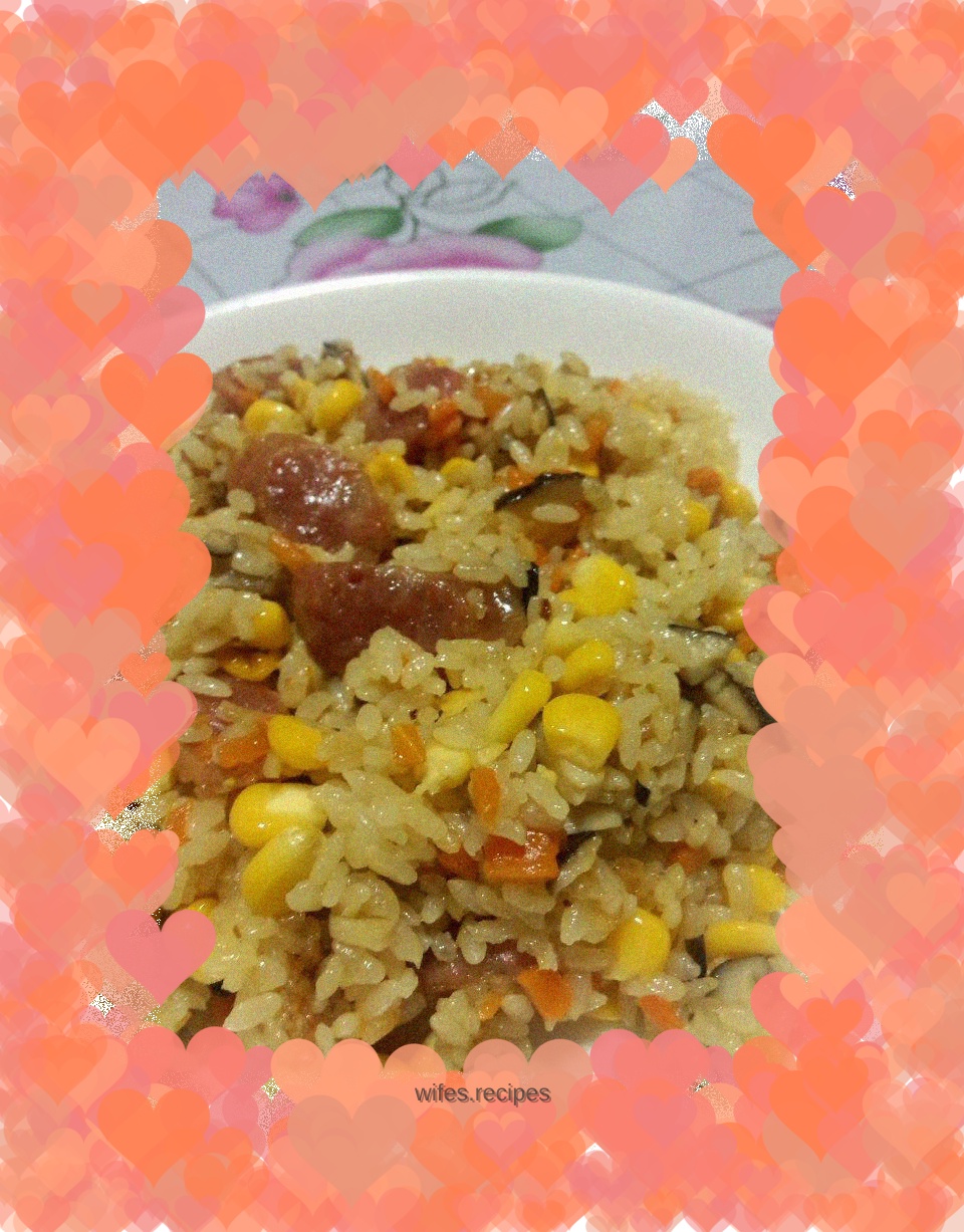 Cantonese style sausage rice