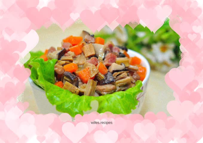 Braised bacon and dried bamboo shoots