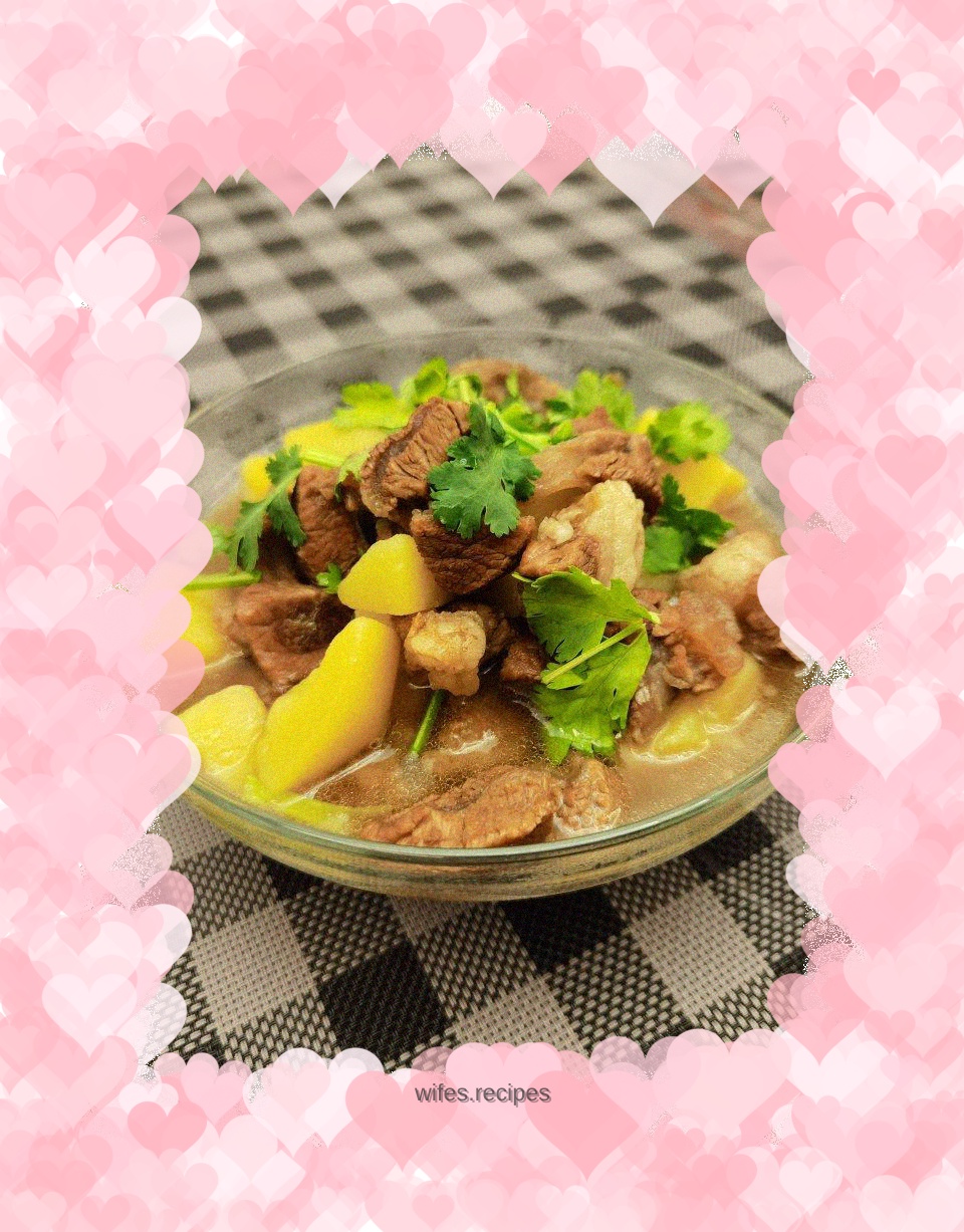 Beef brisket stewed with potatoes