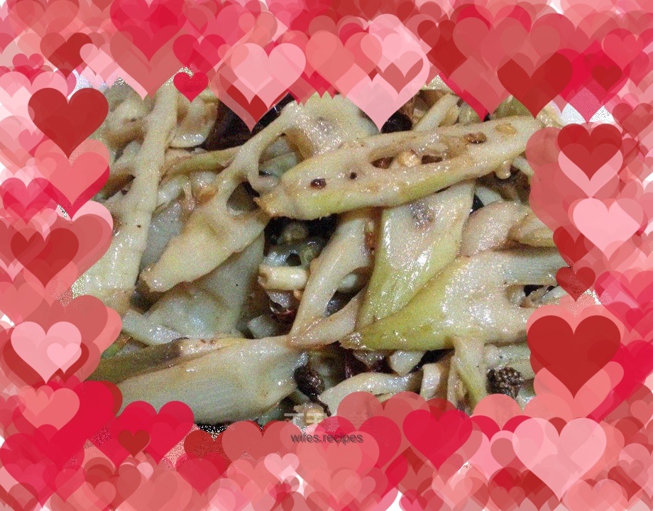 Stir-fried bamboo shoots