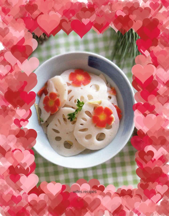Sweet and sour lotus root slices