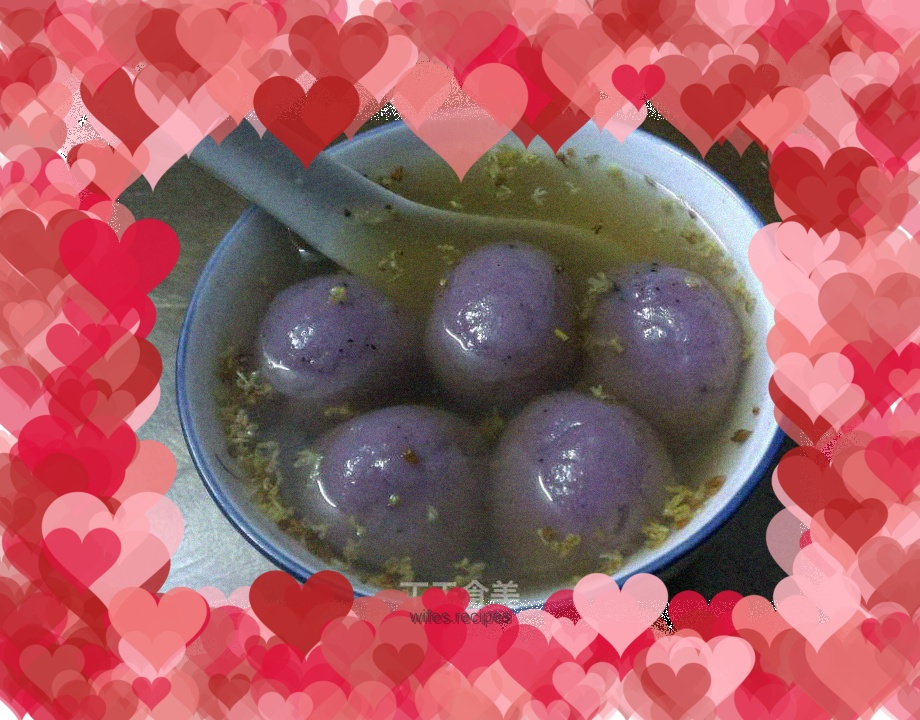 Osmanthus, Purple Sweet Potato and Black Sesame Rice Balls