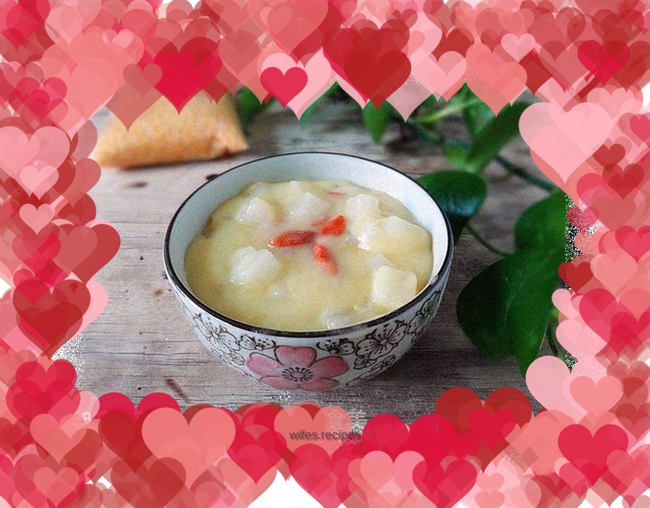 Radish and wolfberry polenta