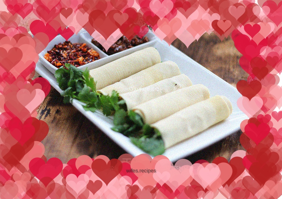 Bean curd vegetable rolls