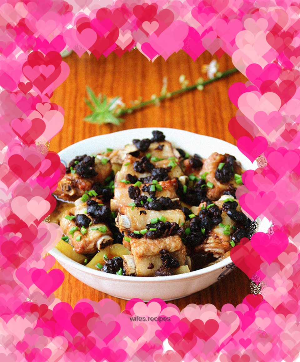 Potato Spare Ribs with Black Bean Sauce