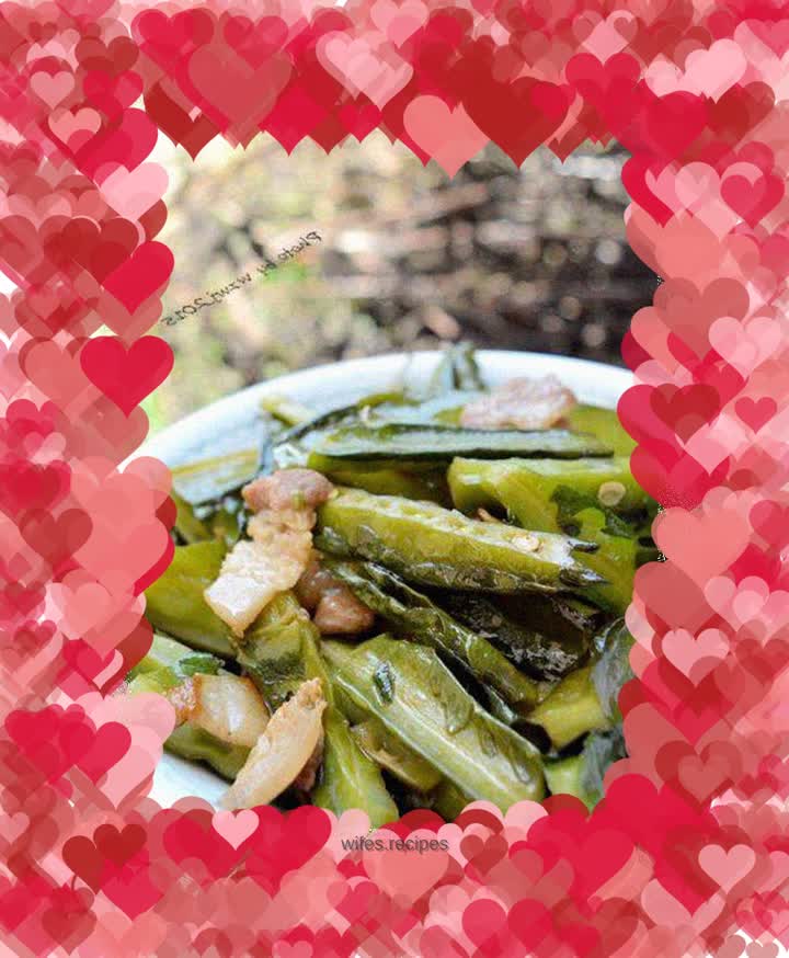 Stir-fried pork with winged beans