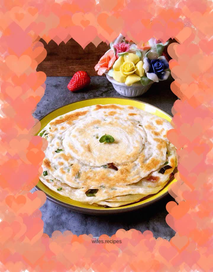 Lard residue dough cake