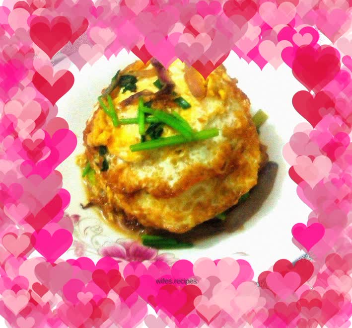 Scallion-flavored poached eggs