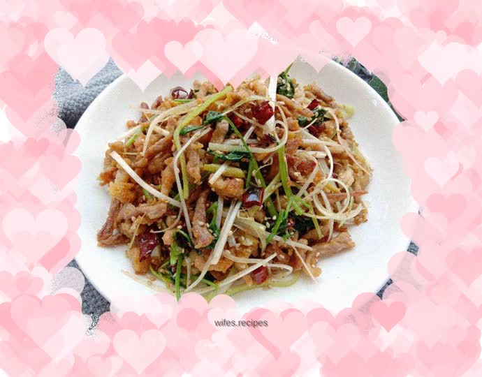 Stir-fried shredded pork