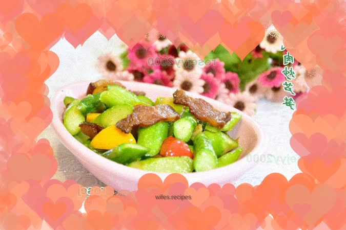 Stir-fried asparagus with bacon