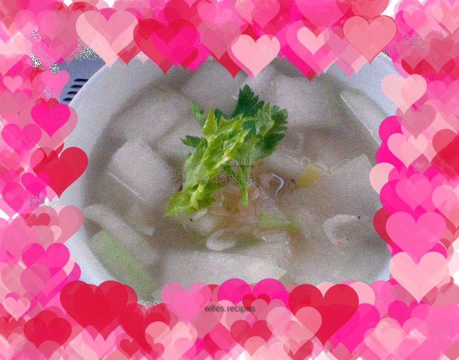 Dried glutinous rice and winter melon
