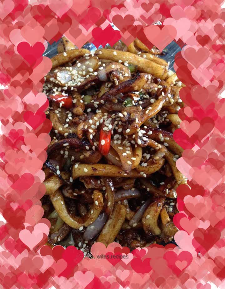 Korean style soy sauce squid