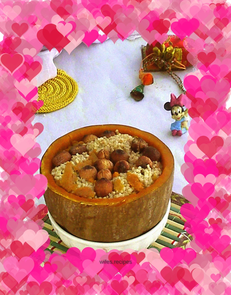 Lotus seed, millet and pumpkin cup