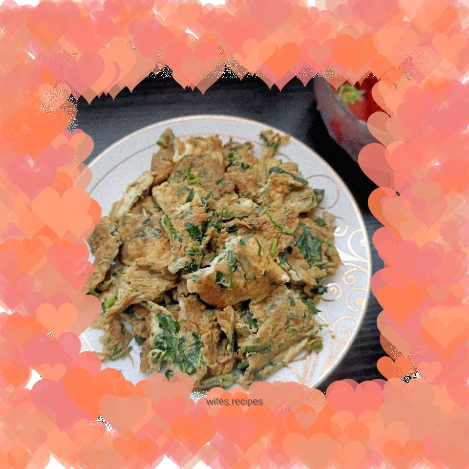 Wolfberry head and Chinese toon omelette