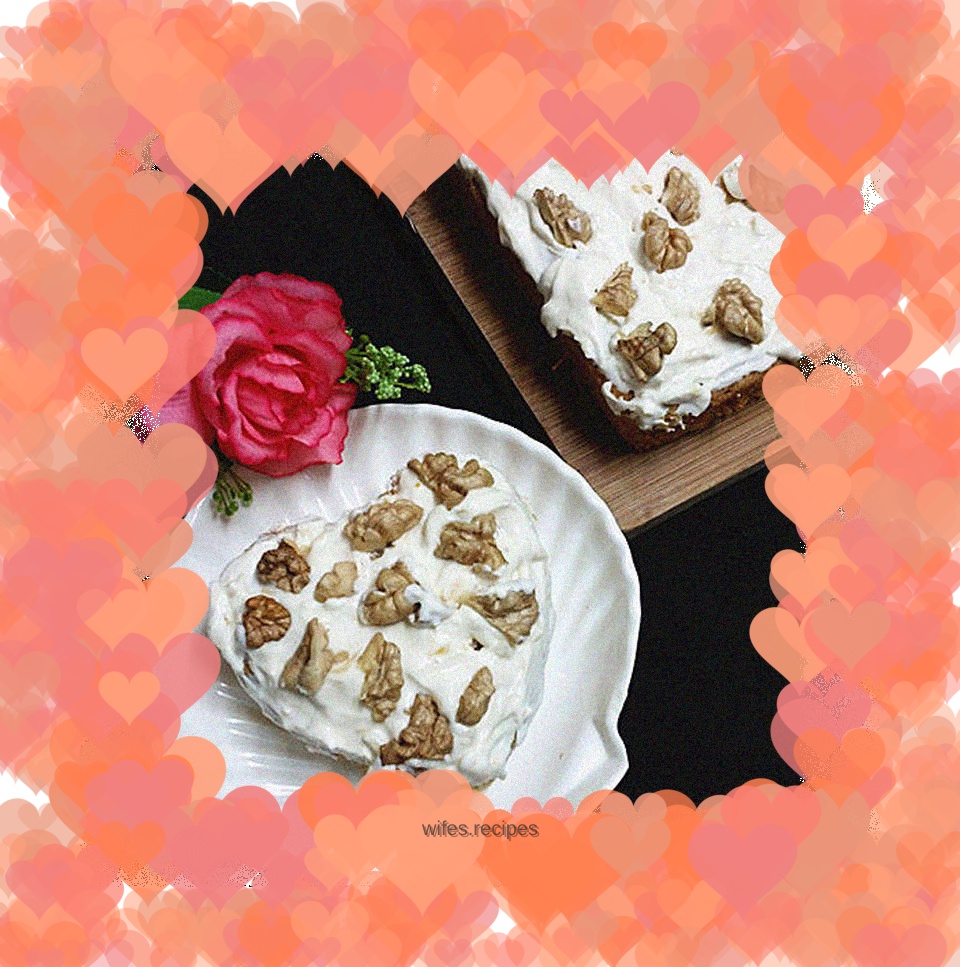 Carrot Cheese Walnut Cake