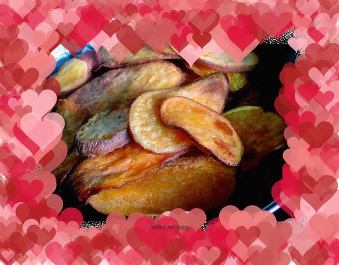Grilled sweet potato slices