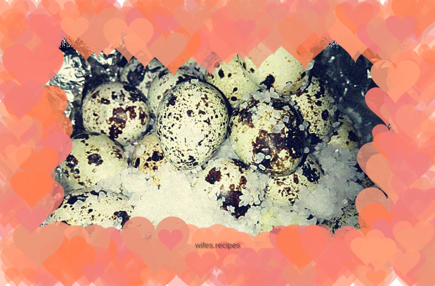 Salt-baked quail eggs----oven version