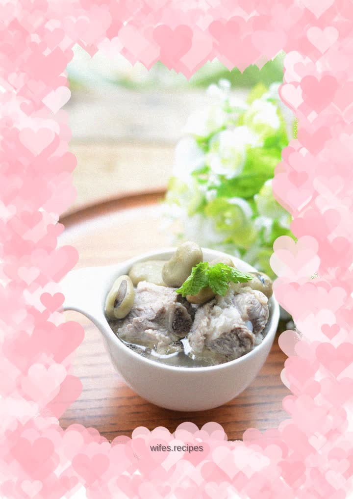 Good beans for clearing away heat and removing dampness---broad bean stewed with pork ribs