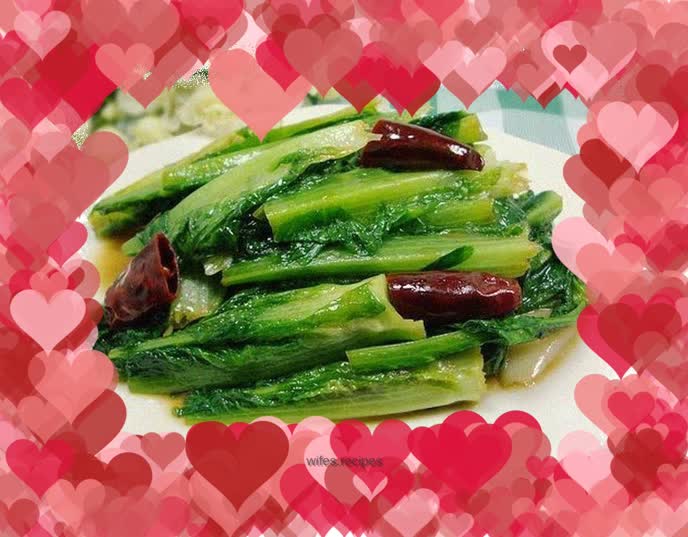 Waste that cannot be thrown away - stir-fried lettuce leaves