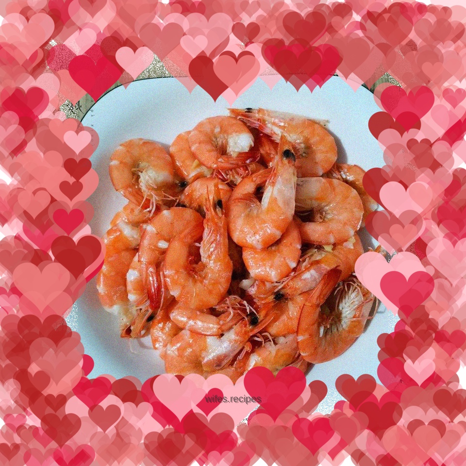Stir-fried prawns