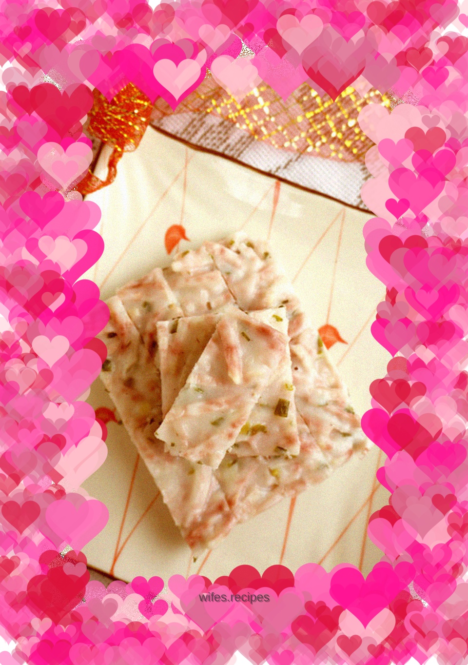 Onion-flavored taro cake