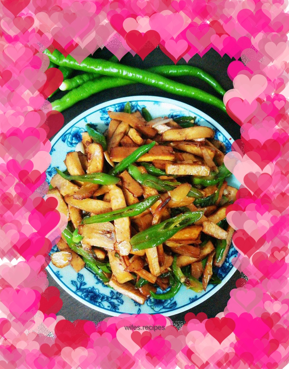 Stir-fried braised dried beans with hot pepper