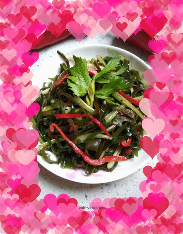 Celery mixed with kelp