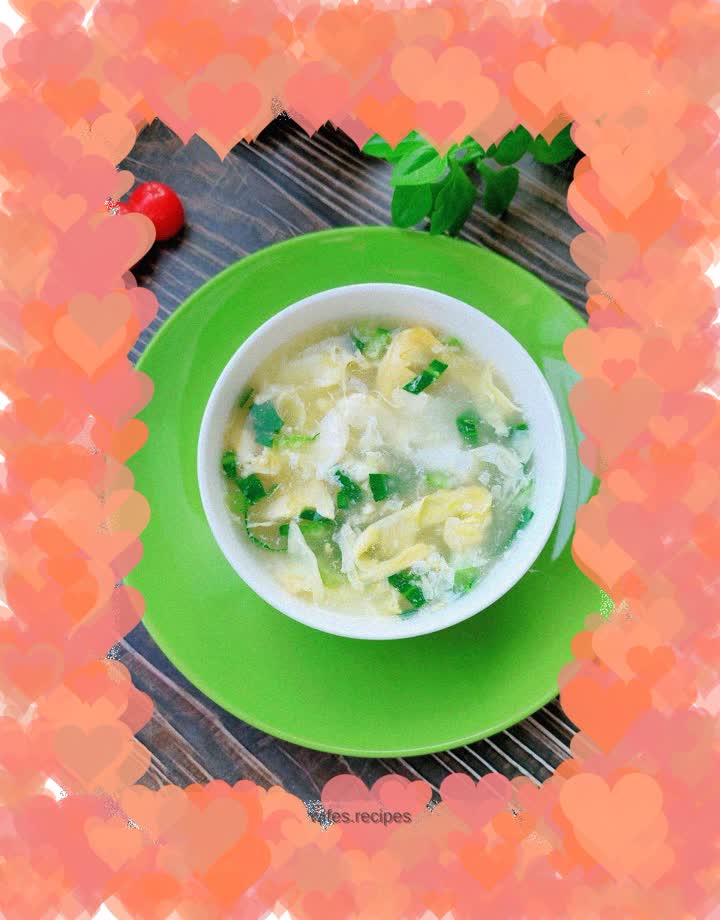 Yam and egg drop soup