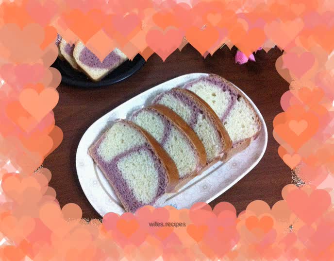 Purple potato pattern bread