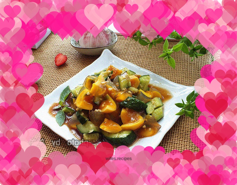 Cold cucumber turned into eggs