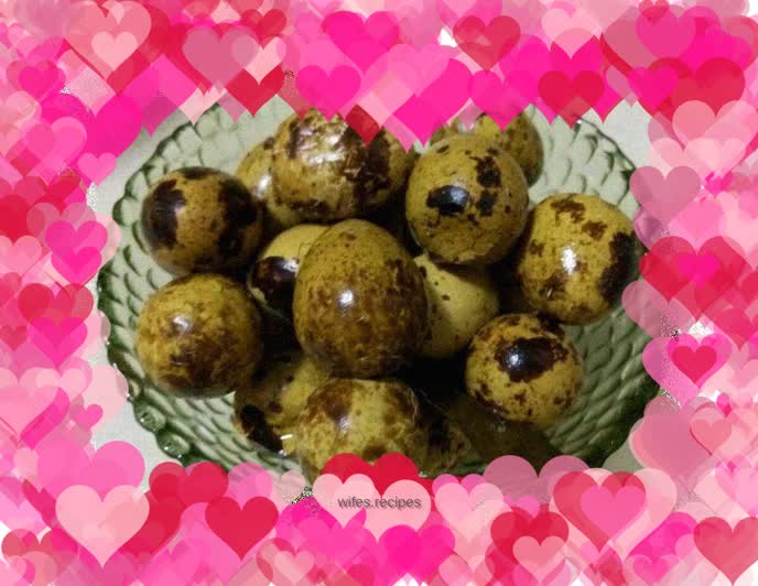Spiced braised quail eggs