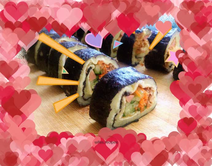 High fiber mashed potato sushi