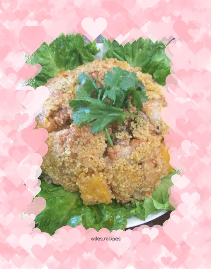 Steamed Pork Ribs with Millet Flour