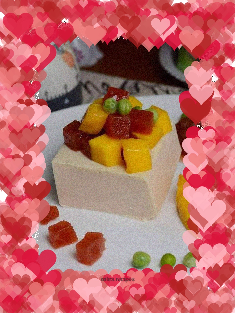 Mango and hawthorn milk tofu