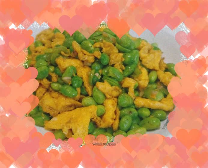 Edamame scrambled eggs