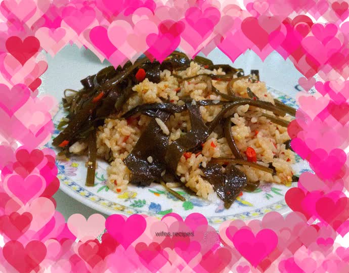 Fried leftover rice with kelp