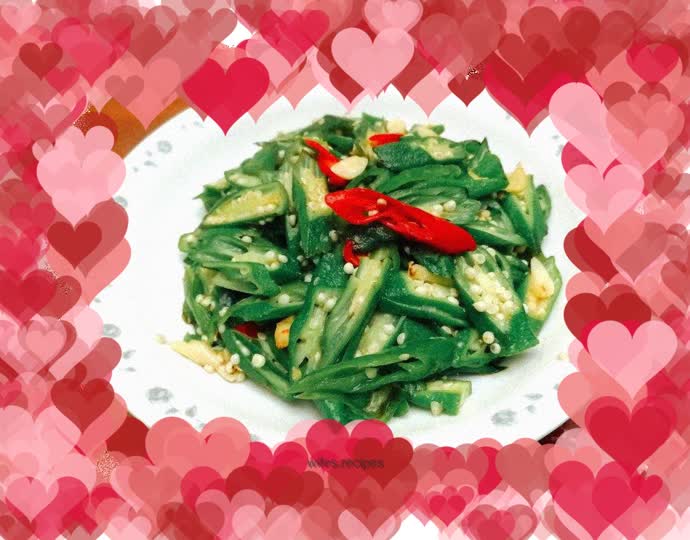 Fried Okra with Chili Pepper