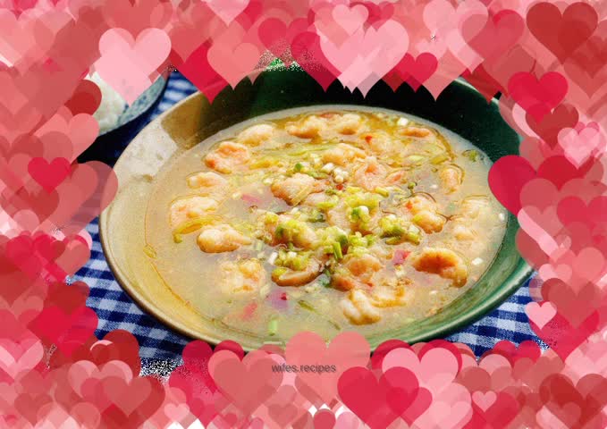 Boiled shrimp balls with pickled pepper