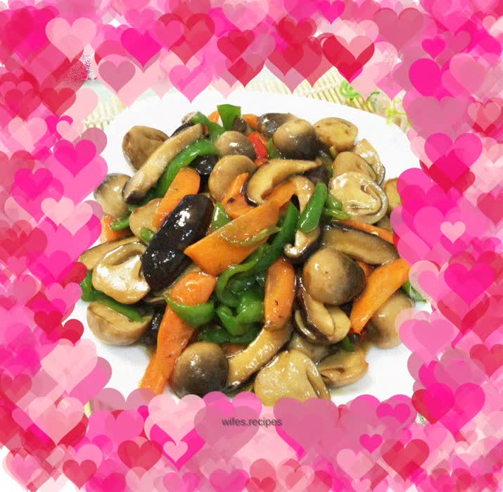 Double Mushrooms in Oyster Sauce