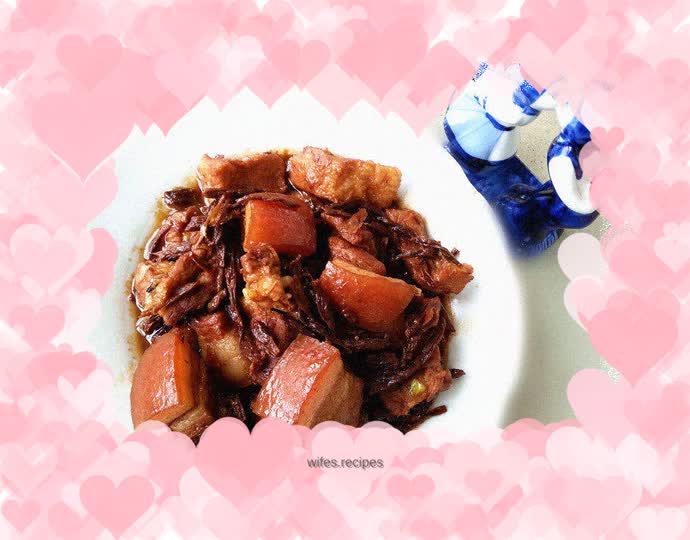 Braised pork with red beans and red beans