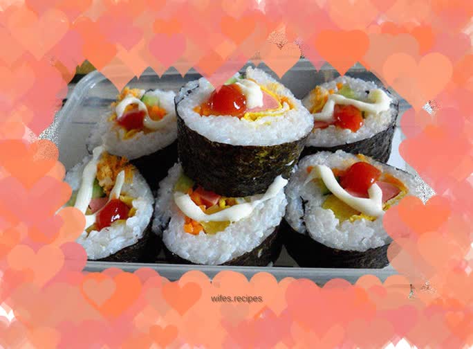 Homemade delicious sushi